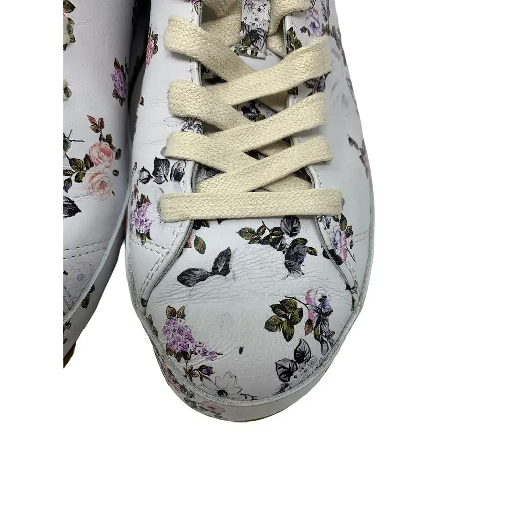 Rag & Bone Sneakers Women's Size 7.5 RB1 Mule Garden Floral Lace Up Shoes White
